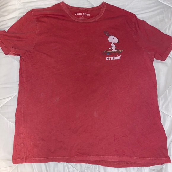 SOLD JUNK FOOD red snoopy shirt - Picture 1 of 2